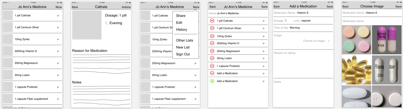 Sketch wireframes